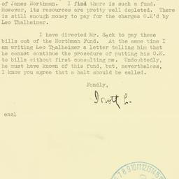 Letter: 1939 October 2