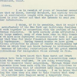Letter: 1938 December 19