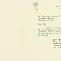 Letter: 1936 November 9