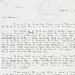 Letter: 1938 December 7