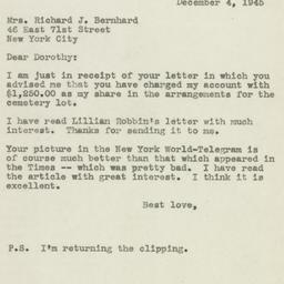 Letter: 1945 December 4