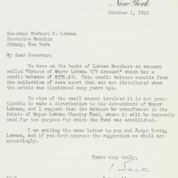 Letter: 1940 October 1