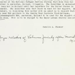 Memorandum: 1939 November 13