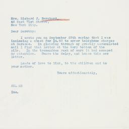 Letter: 1936 November 6
