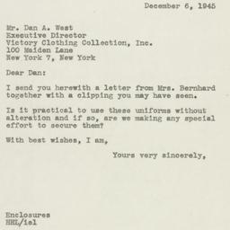 Letter: 1945 December 6