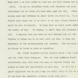 Letter: 1939 March 11