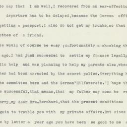 Letter: 1939 November 9