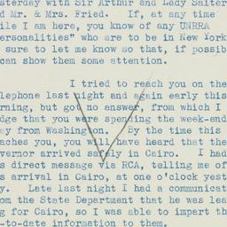 Telegram: 1944 March 27