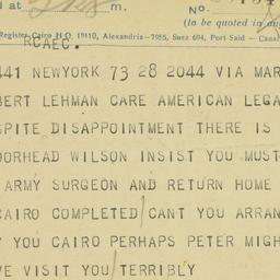 Letter: 1944 March 29