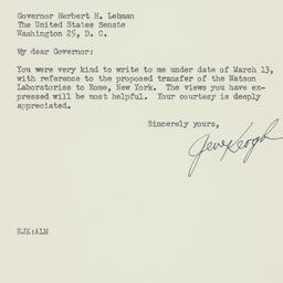 Letter: 1950 March 15