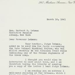 Letter: 1941 March 18