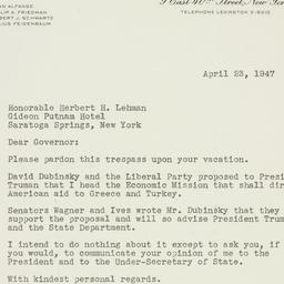 Letter: 1947 April 23