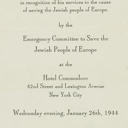 Invitation: 1944 January 26