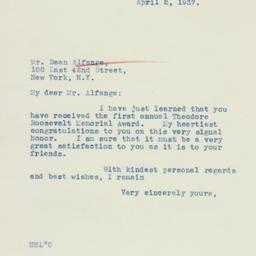 Letter: 1937 April 2