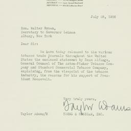 Letter: 1936 July 28