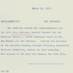 Letter: 1937 March 31