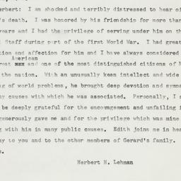 Telegram: 1957 November 21