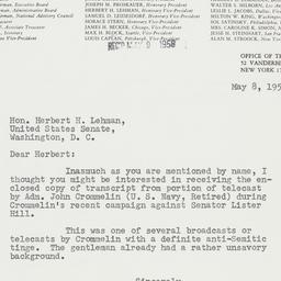 Letter: 1956 May 8
