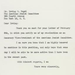 Letter: 1956 February 10