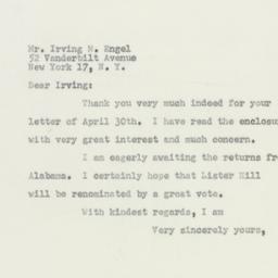 Letter: 1956 May 1