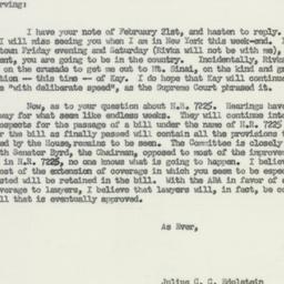 Letter: 1956 February 22