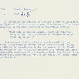 Memorandum: 1956 July 7