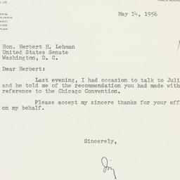 Letter: 1956 May 14