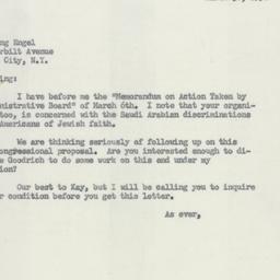 Letter: 1956 March 30