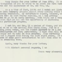 Letter: 1956 June 27