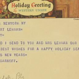 Telegram: 1935 December 23