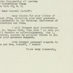 Letter: 1953 April 2