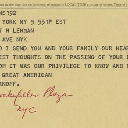 Telegram: 1963 December 5