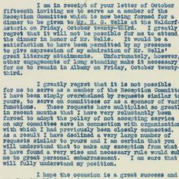 Letter: 1931 October 19