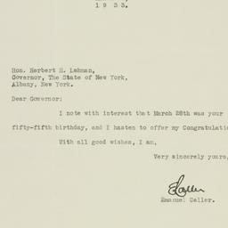 Letter: 1933 March 30