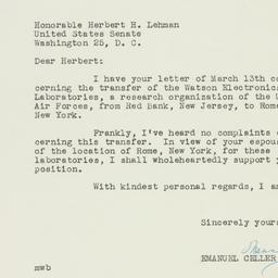 Letter: 1950 March 15