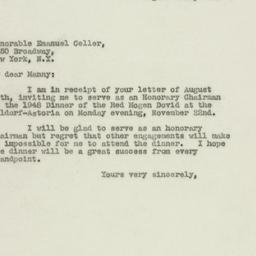 Letter: 1948 August 26