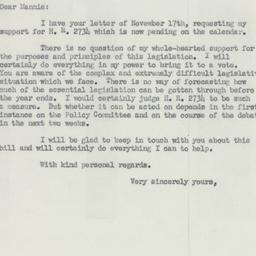 Letter: 1950 November 30