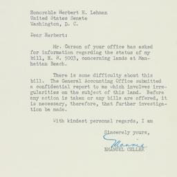 Letter: 1950 February 8
