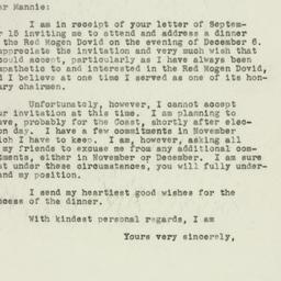 Letter: 1949 September 22