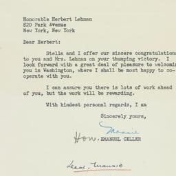 Letter: 1949 November 9