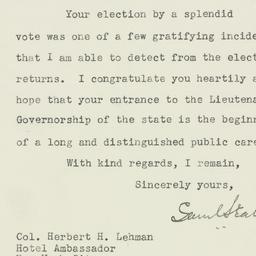 Letter: 1928 November 8