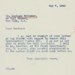 Letter: 1942 May 7
