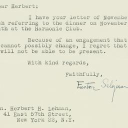Letter: 1947 November 17