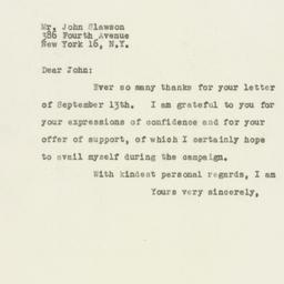 Letter: 1949 September 19