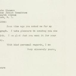 Letter: 1948 May 7
