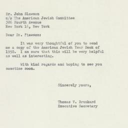 Letter: 1950 January 31