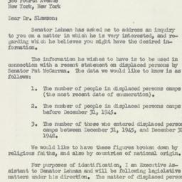 Letter: 1950 January 9