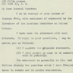 Letter: 1951 January 29