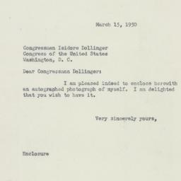 Letter: 1950 March 15