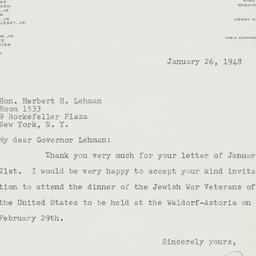 Letter: 1948 January 26